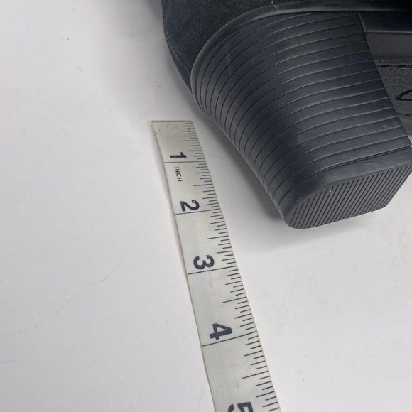 CLARKS Bendables Black Suede Leather Zip Ankle Boots Womens 10 W Lined 39384 - Picture 9 of 11